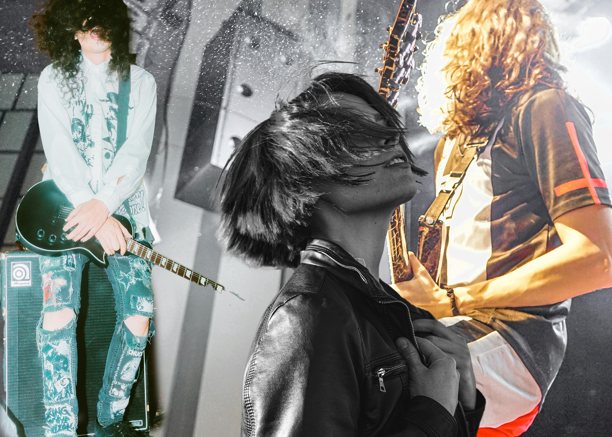 Vintage-inspired fashion styling with thrifted pieces